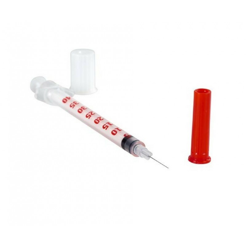 Инсулиновый шприц 1 мл U40 с интегрированной иглой BD Micro-Fine Plus 29G 0,33 x 12,7 мм, Becton Dickinson, 10 штук