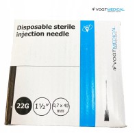 Игла инъекционная 22G (0,7 х 40 мм) Vogt Medical 100 штук