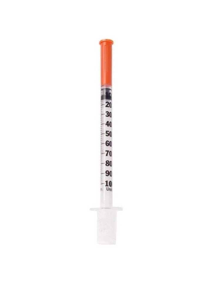 Инсулиновый шприц 1 мл с интегрированной иглой U100 BD Micro-Fine Plus 29G 0,33 x 12,7 мм, Becton Dickinson, 100 штук