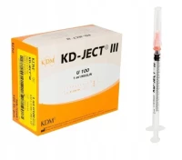 Шприц инсулиновый 1 мл U100 KD Ject 29G 0,33 x 12 мм, Германия, 100 штук