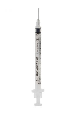 Инсулиновый шприц U100 1 мл с интегрированной иглой 30G 0,3 x 13 мм, KD JECT, Германия, 100 штук