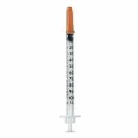 Инсулиновый шприц 1 мл с интегрированной иглой U100 30G 0,3 x 13 мм, Vogt Medical, Германия, 100 штук