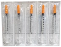 Инсулиновый шприц 1 мл с интегрированной иглой U100 29G 0,33 x 13 мм, Vogt Medical, Германия, 100 штук