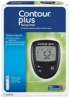 Глюкометр Контур Плюс (Contour Plus) комплект: 100 тест полосок + ручка для прокалывания + 5 ланцетов
