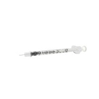 Инсулиновый шприц 0,5 мл с интегрированной иглой U100 BD Micro-Fine Plus 31G 0,25 x 6 мм, Becton Dickinson, 100 штук