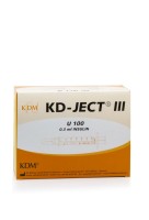 Инсулиновый шприц U100 0.3 мл с интегрированной иглой 30G 0,3 x 8 мм, KD JECT, Германия, 100 штук