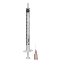 Шприц инсулиновый 1 мл B.Braun Omnifix Duo U-100 трехкомпонентный 26G 0.45 мм х 12 мм 100 штук 