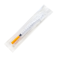 Инсулиновый шприц 1 мл U100 с интегрированной иглой 30G 0,30 x 8 мм, KD JECT, Германия, 100 штук
