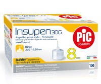 Иглы для инсулиновых шприц ручек INSUPEN 30G (0.3 х 8 мм) 100 штук