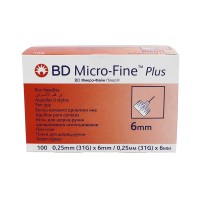 Иглы для инсулиновых шприц-ручек BD Micro-Fine Plus 31G (0,25 x 6 мм) 100 штук